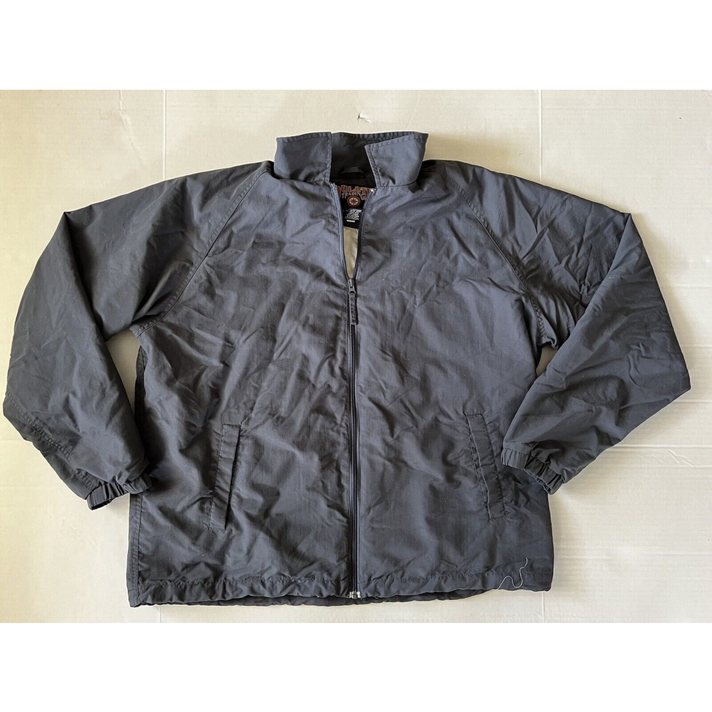 Duluth Trading Co Lined Full Zip Jacket Gray Blue Men's Size XL Pockets